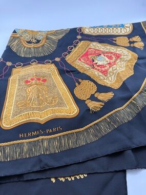 Hermes black Scarf #3875